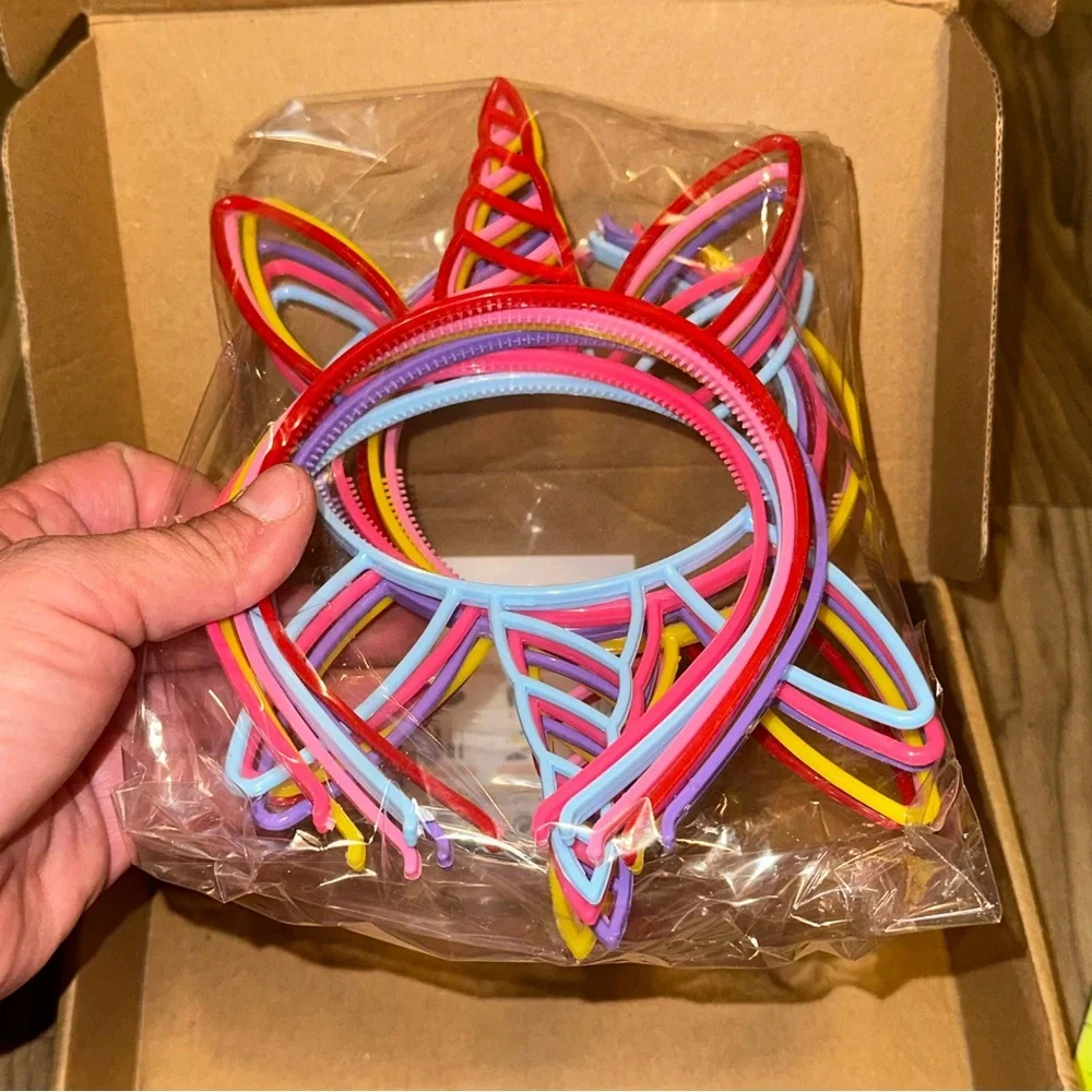 Unicorn Rainbow Headband 12pc Lot- NEW